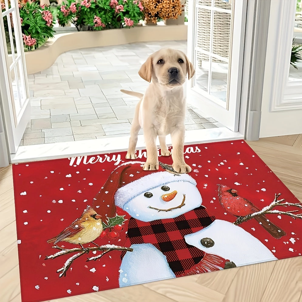 Winter Snowman Doormat, Funny Doormat, Outdoor Winter Decor