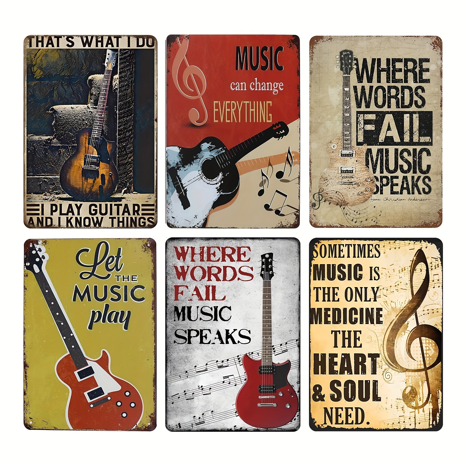 Cartel de la banda de Rock Retro, cartel de Metal, placas decorativas  Vintage, Chic Rock N