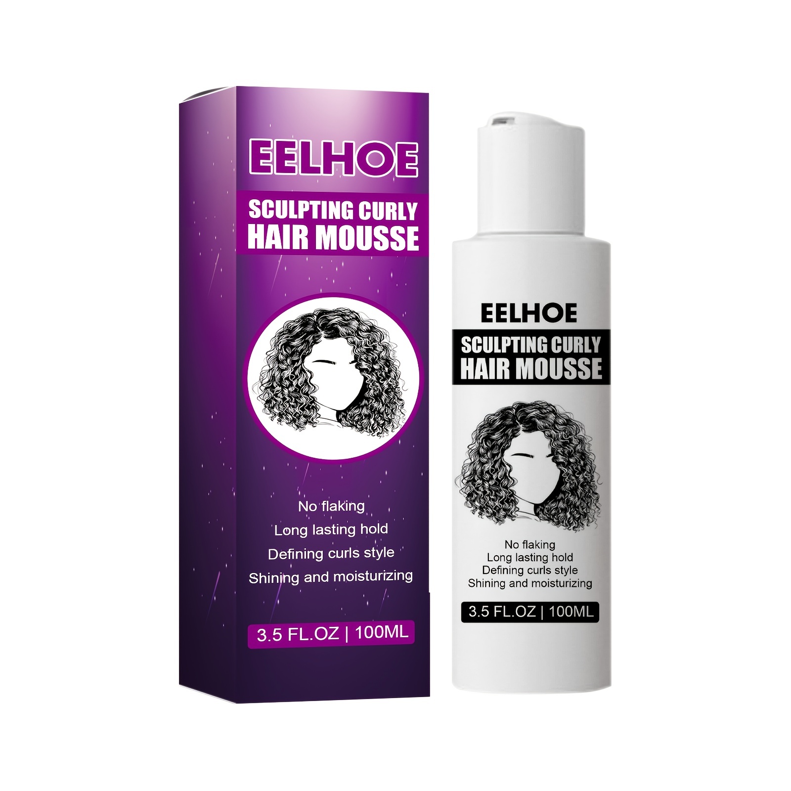 Curly Hair Styling Elastin Sculpting Curly Hair Mousse No Flaking Long  Lasting Hold Defining Curls Style Shining And Moisturzing For All Curl  Types | Free Shipping For New Users | Temu Canada