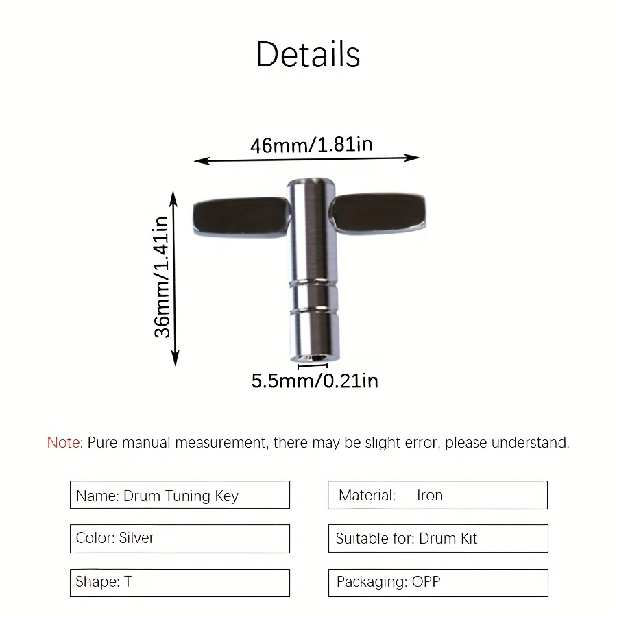 Z-formet Rocker Drum Tuning Key SølvfarvetZ-formet Rocker Drum Tuning Key Sølvfarvet  