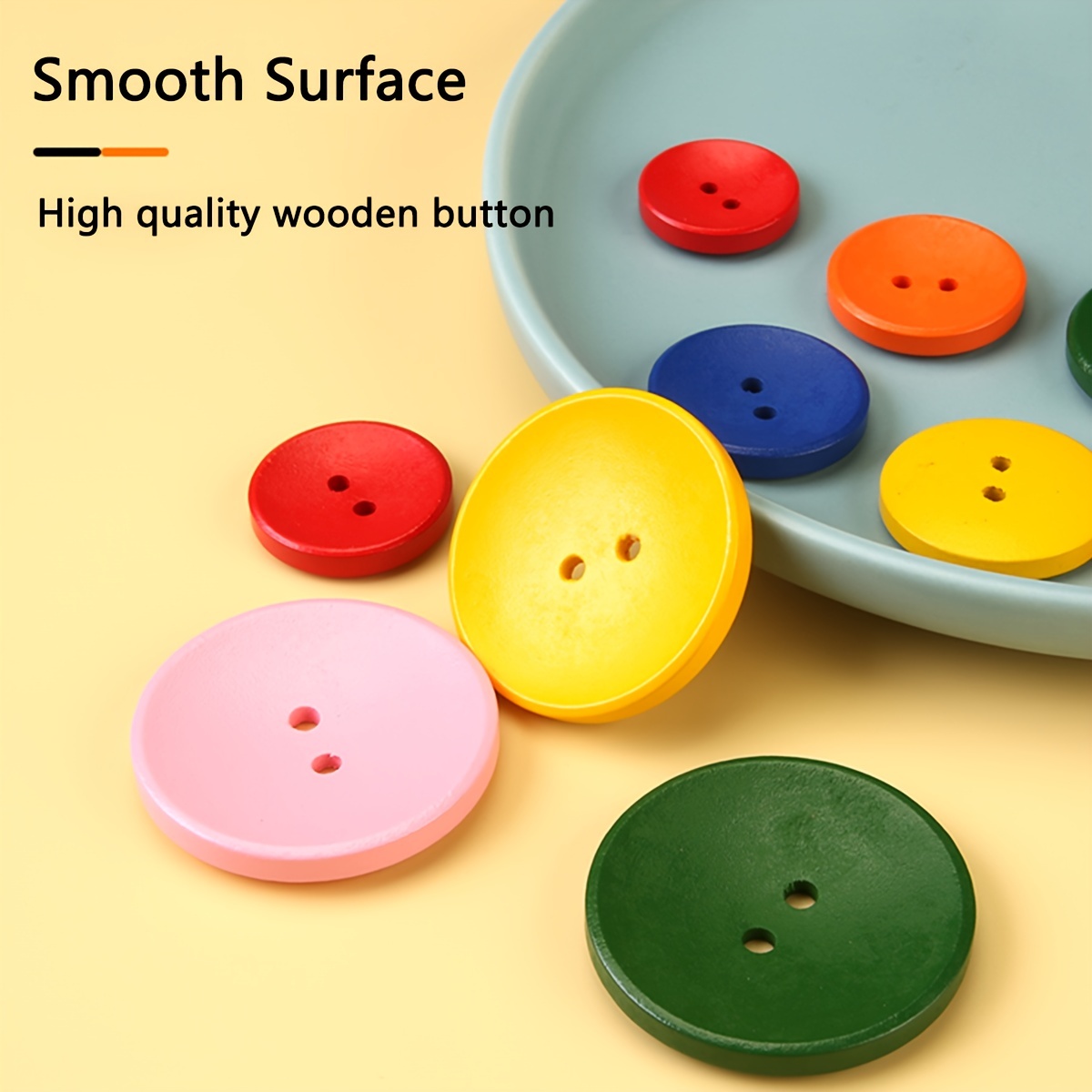 Bright Creations 120 Pieces Wooden Buttons For Crafts And Sewing