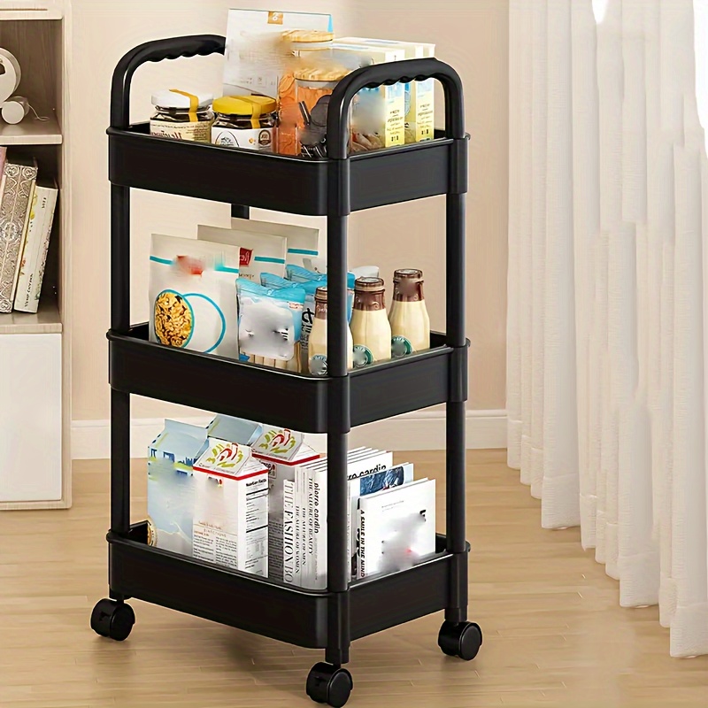 3Tier Rolling Utility Cart Rolling Paper Organizer Cart Rolling