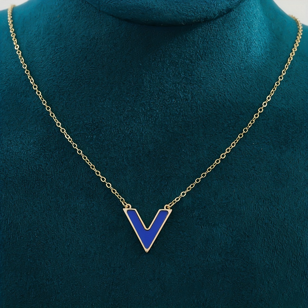 LV NECKLACE LOUIS VUITTON Necklace Clavicle Chain V Letter