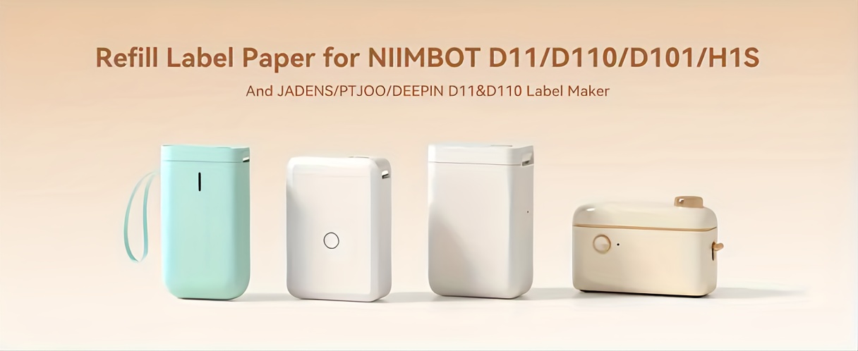 Niimbot 粘着印刷用紙 ロール、サイズ 0.55x2.36 インチ (14x60mm)。 Niimbot D11/d110/d101/h1s  プリンターと互換性があります。 つのプルーフ感熱粘着ラベル、防水。 オフィス・学用品 Temu Japan