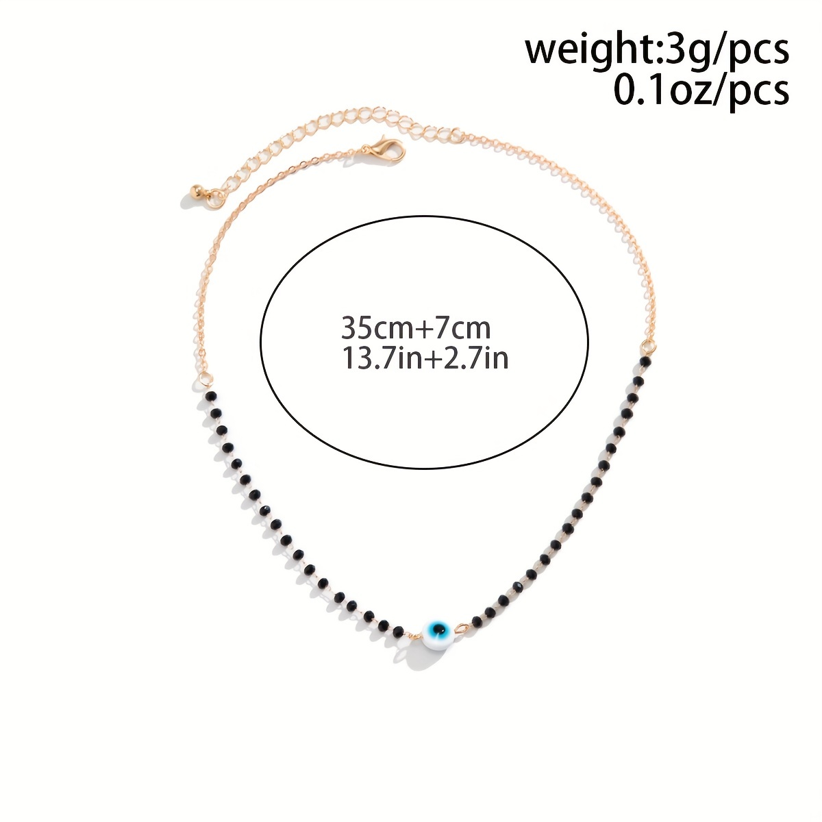 Stylish Beaded Evil Eye Necklace
