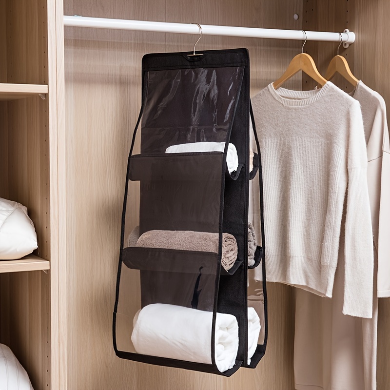 Bag Storage Hanging Bag, Hanging Double-sided Transparent Storage Bag,  Bedroom Wardrobe Storage, Luxury Purse Dustproof Bag - Temu