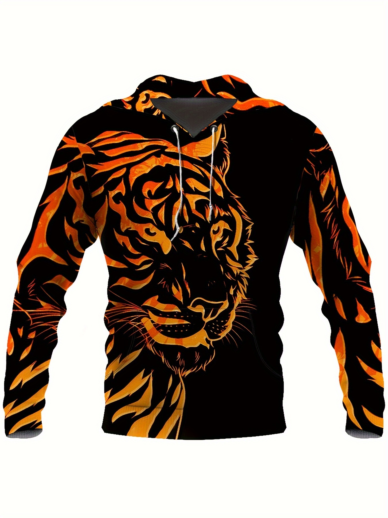 Hoodie with tiger outlet on sleeves