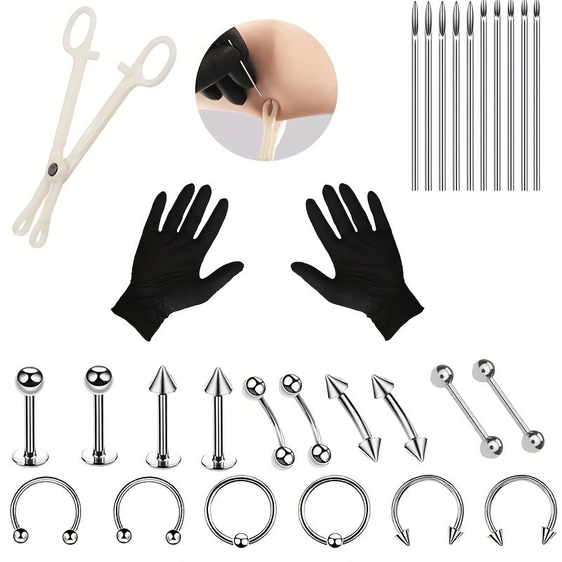 Unisex Body Piercing Kit, Essential Supplies
