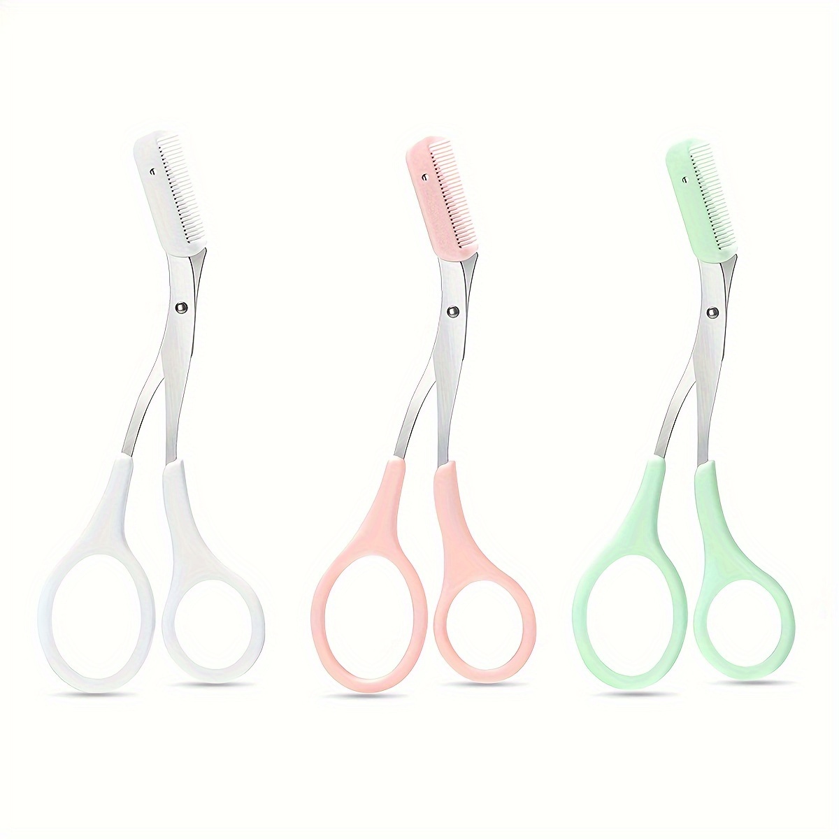 Eyebrow Scissors with Comb, Professional Precision Eyebrow Trimmer, Non  Slip Finger Grips Eyebrow Trimming Scissors Hair Removal Beauty Accessories