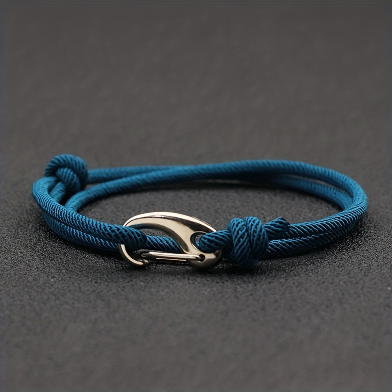Fashionable Nylon Rope Bracelet With Fish Hook For Men And Women