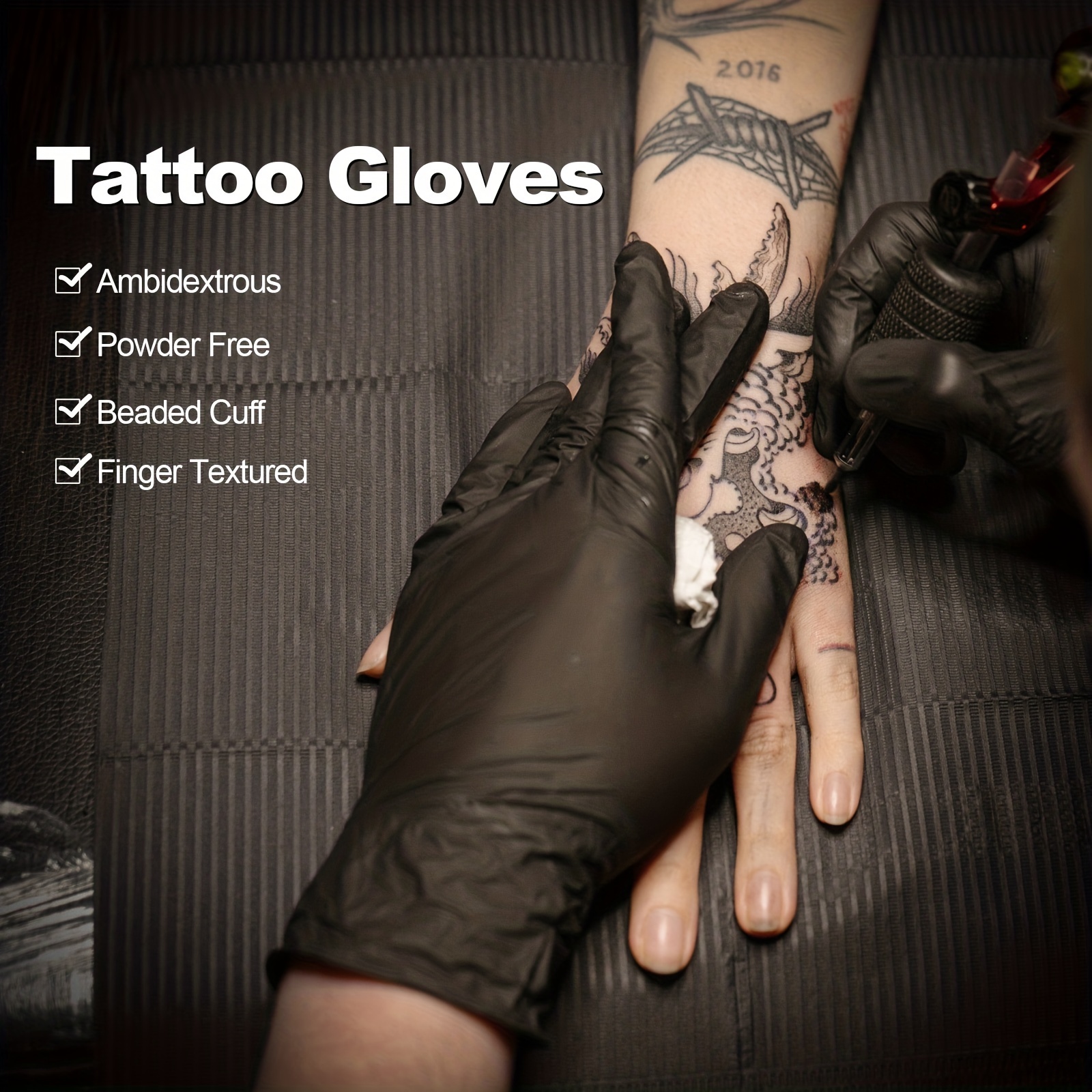 Caja de guantes de nitrilo negro – Black Lips Tattoo Supply