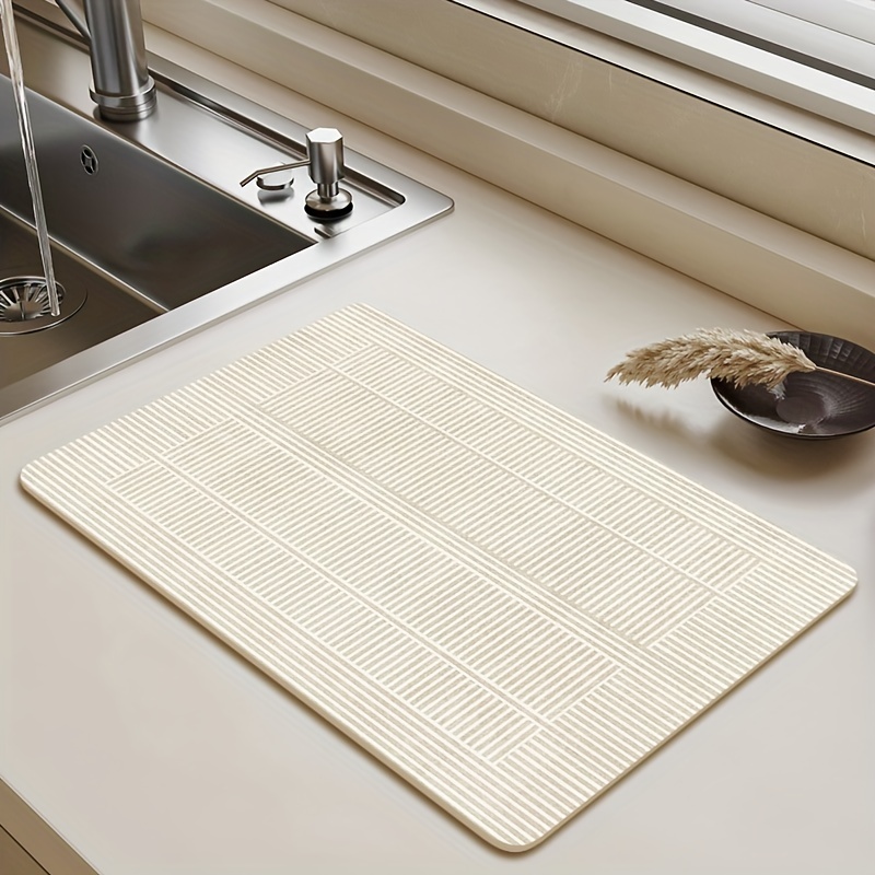 Dish Drying Mat Geometric Soft Diatom Technology Cloth - Temu