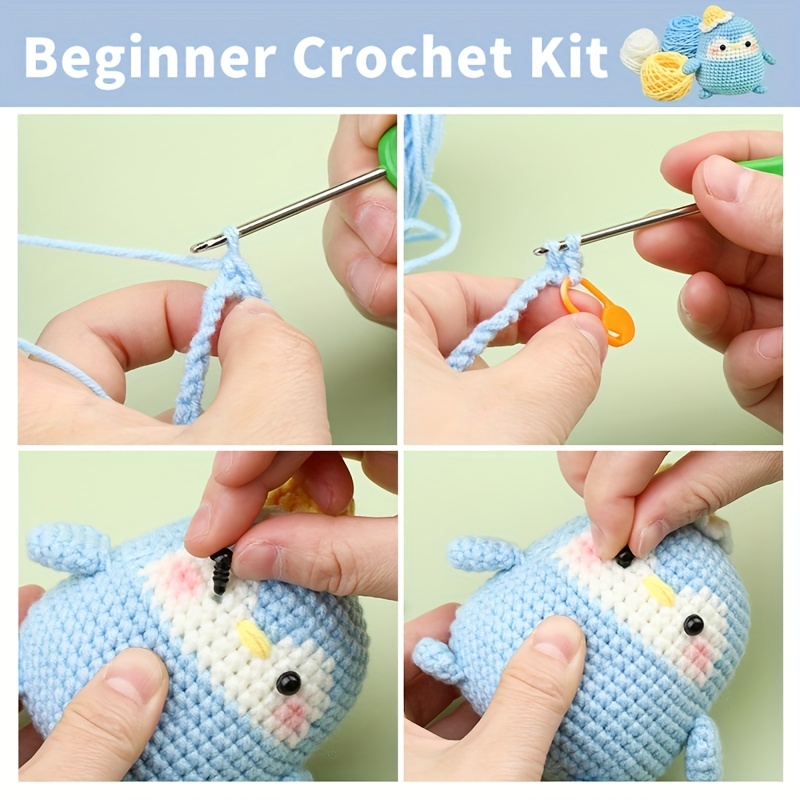 LMDZ Non-finished Dinosaur DIY Animal Beginners Crochet Kit for