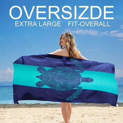 1pc Microfiber Oversized Beach Towels For Adults Kids Quick Dry