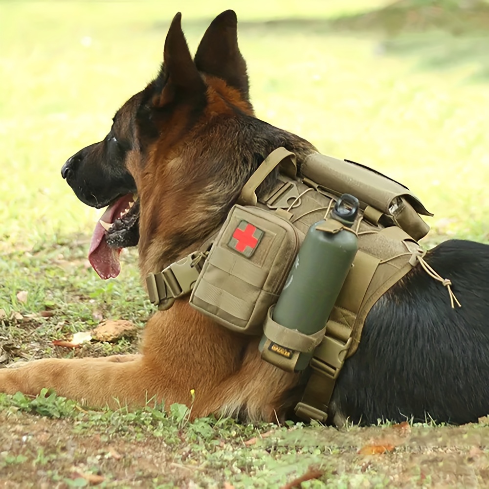 

Dog Harness Large Dog Tactical Training Vest, Equipment Dog Outdoor Rescue Overalls Dog Harness Outdoor Dog Equipment For Medium And Large Dogs