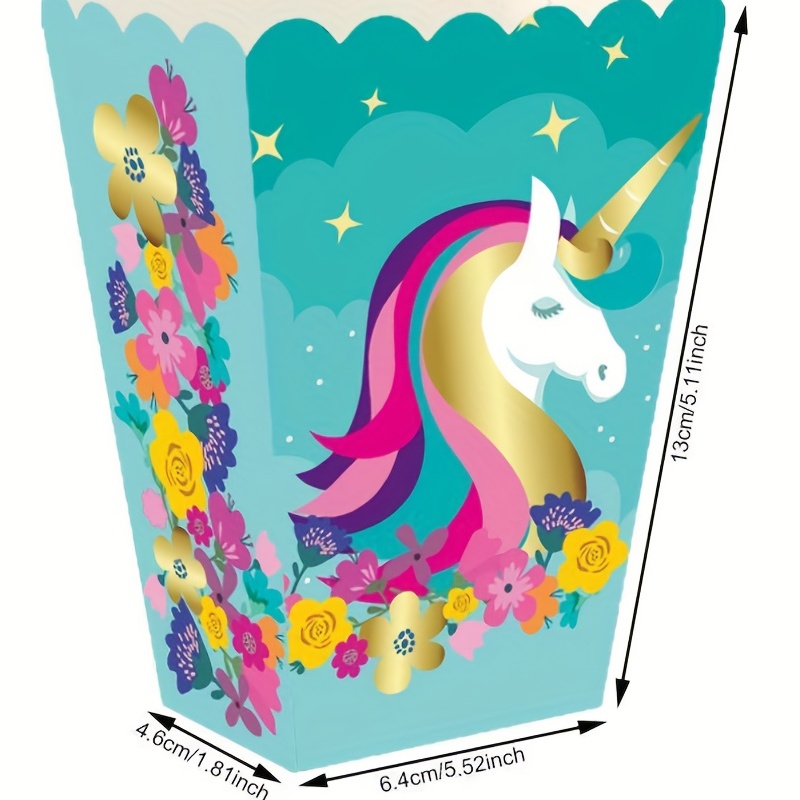 Magic Unicorn Party Gift Box Unicorn Party Popcorn Candy - Temu