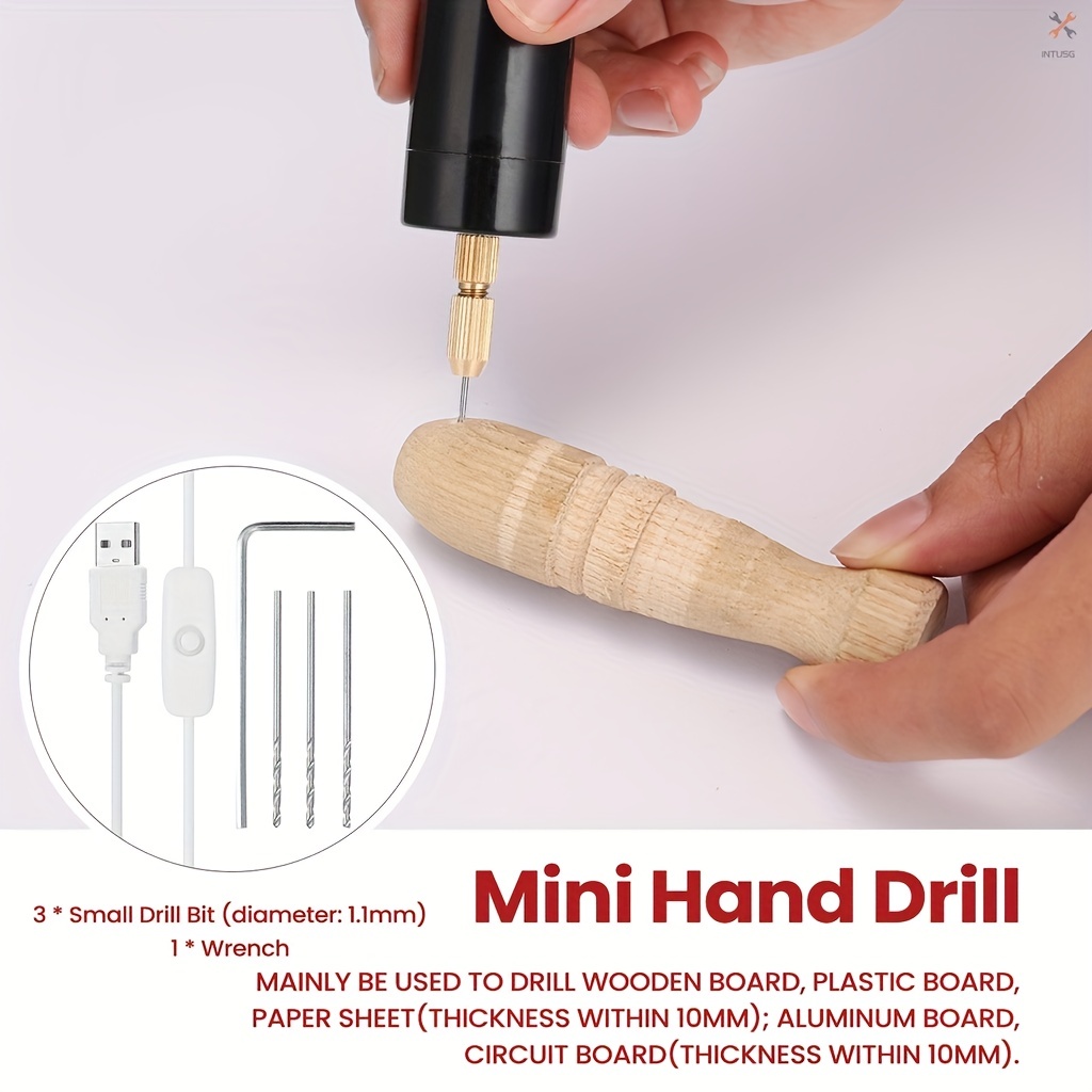 Portable Mini Electric Drill: 5v Usb Handheld Drill - Temu