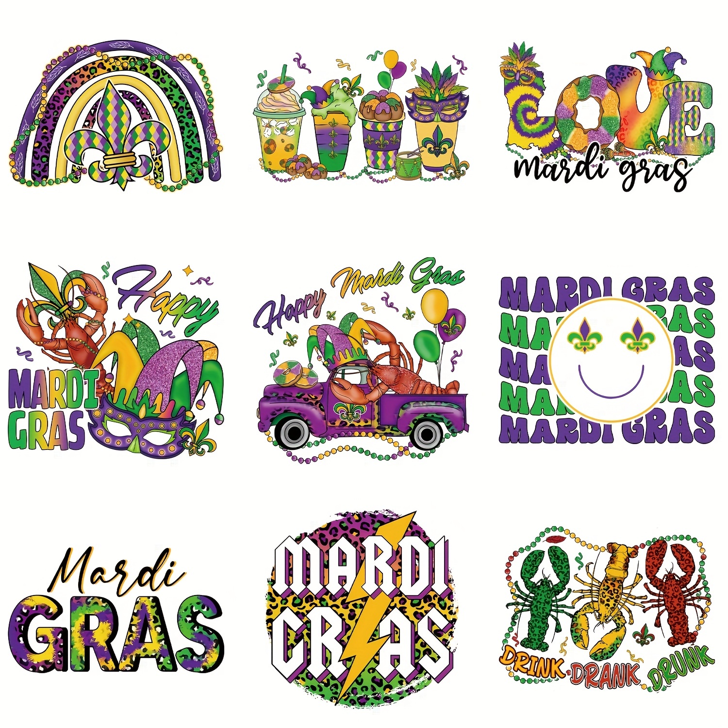 Dwarf Happy Mardi Gras Iron Stickers Heat Transfer Patches T - Temu