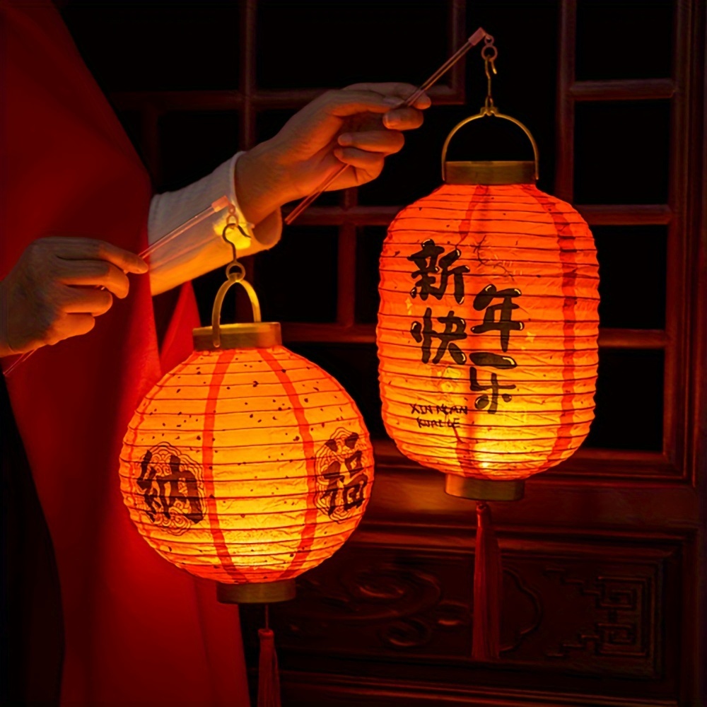 1pc, Lanterna Cinese, Decorazione Atmosfera Festiva Capodanno Cinese,  Lanterna Rossa Stile Nazionale, Lanterna Carta Stile Antico Cinese  Capodanno Lunare, Lampada Palazzo, Lanterne Portatili Luminose A Cartone  Animato - Casa E Cucina 
