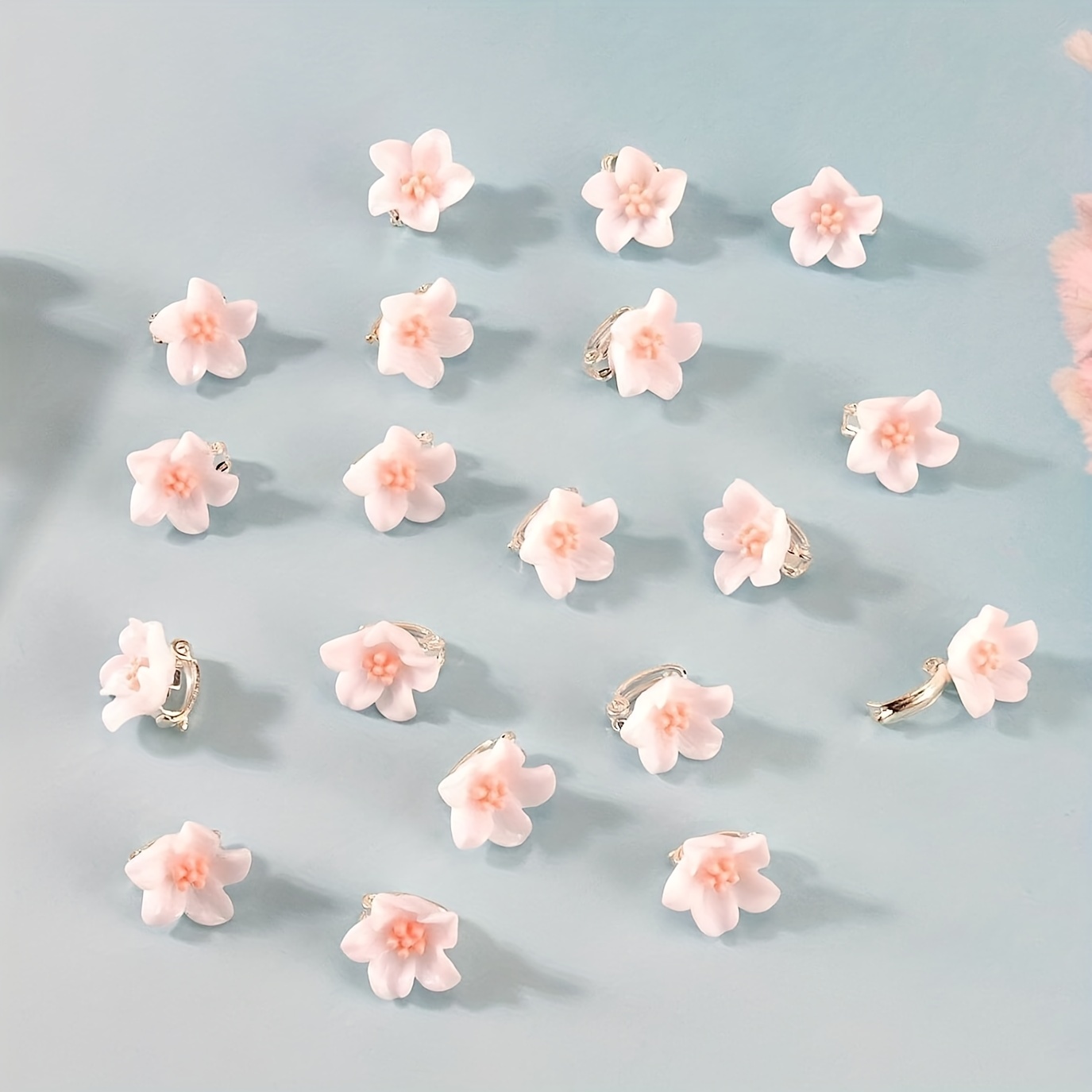 20PCS Mini Lily Flower Hair Clips Wedding Bridal Accessories