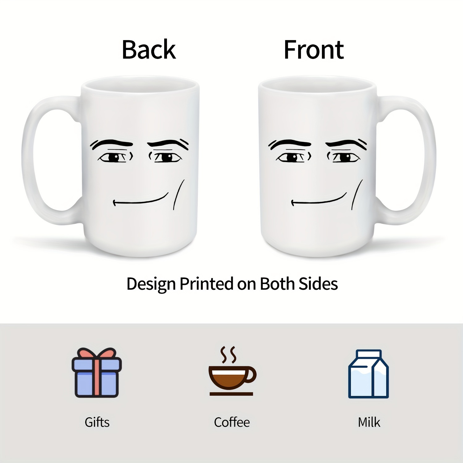 Man Face Coffee Mug Novelty Ceramic Cup For Hot Or Cold - Temu