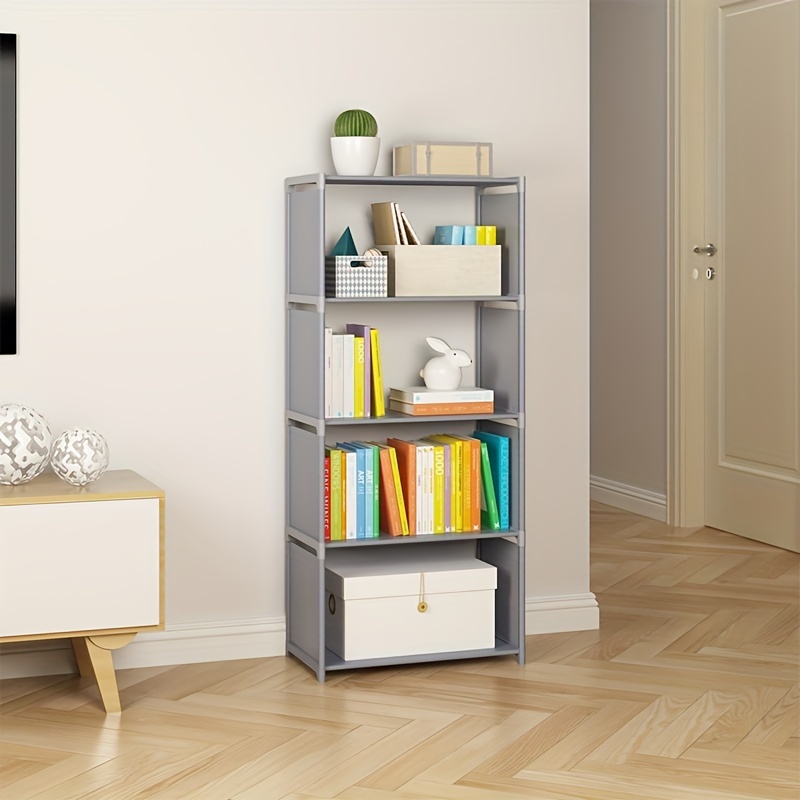 4 Layer Bookshelf Waterproof Storage Rack Multipurpose Stand