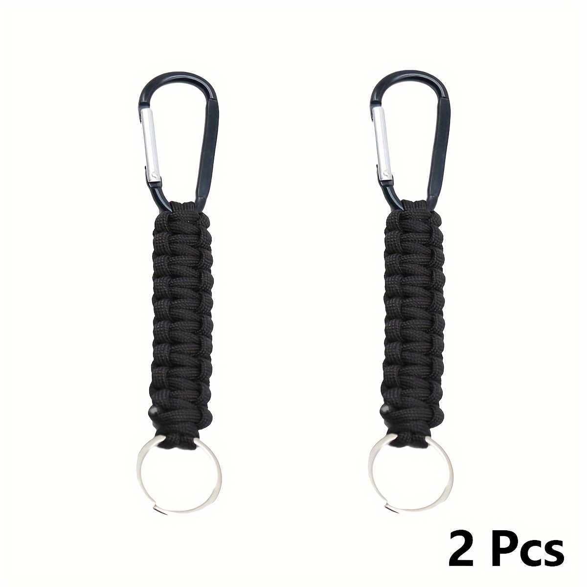  6PCS Carabiner Caribeaner Clip,3 Inch Large Aluminum D Ring  Shape Carabeaner with 6PCS Keyring Keychain Hook : Sports & Outdoors