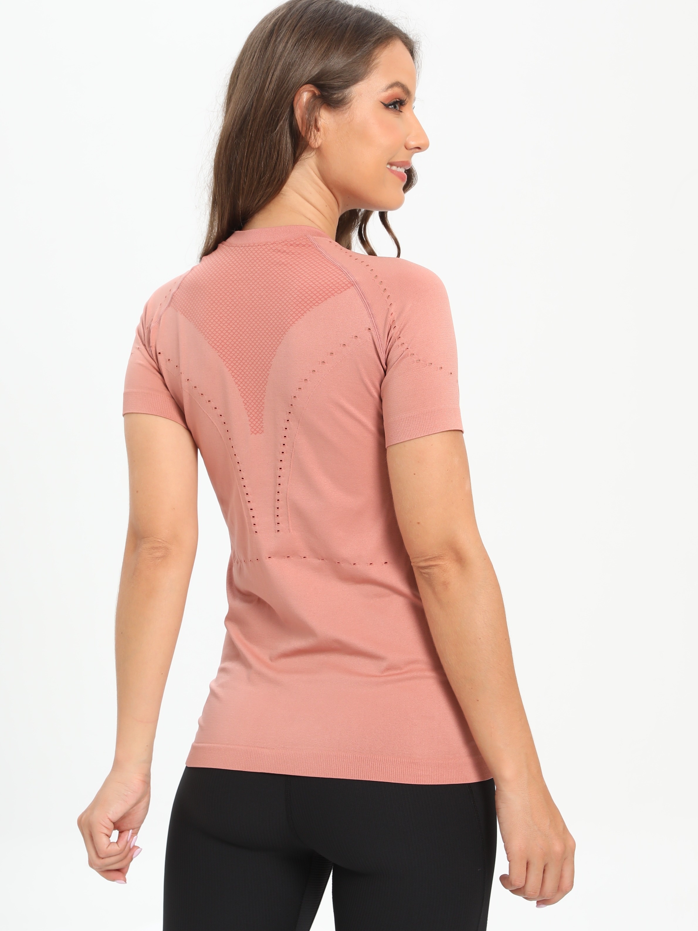 Sunisery Women Workout Crop Tops Short Sleeve Round Neck Asymmetrical Yoga  Running T-Shirts 