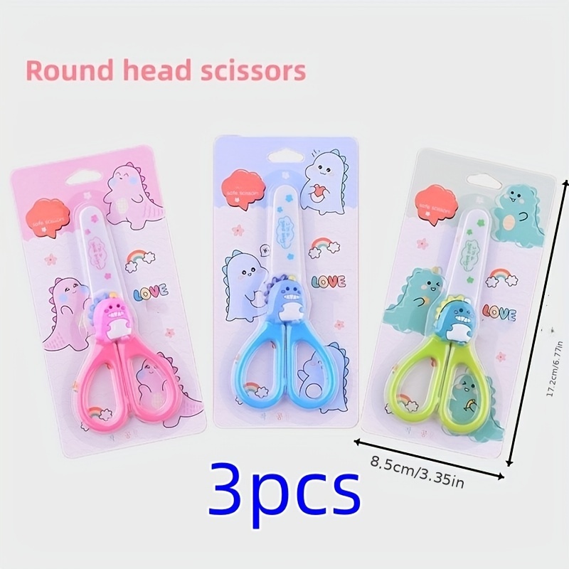 3PCS Kids Plastic Toddler Scissors - Safety Scissors Training Kids