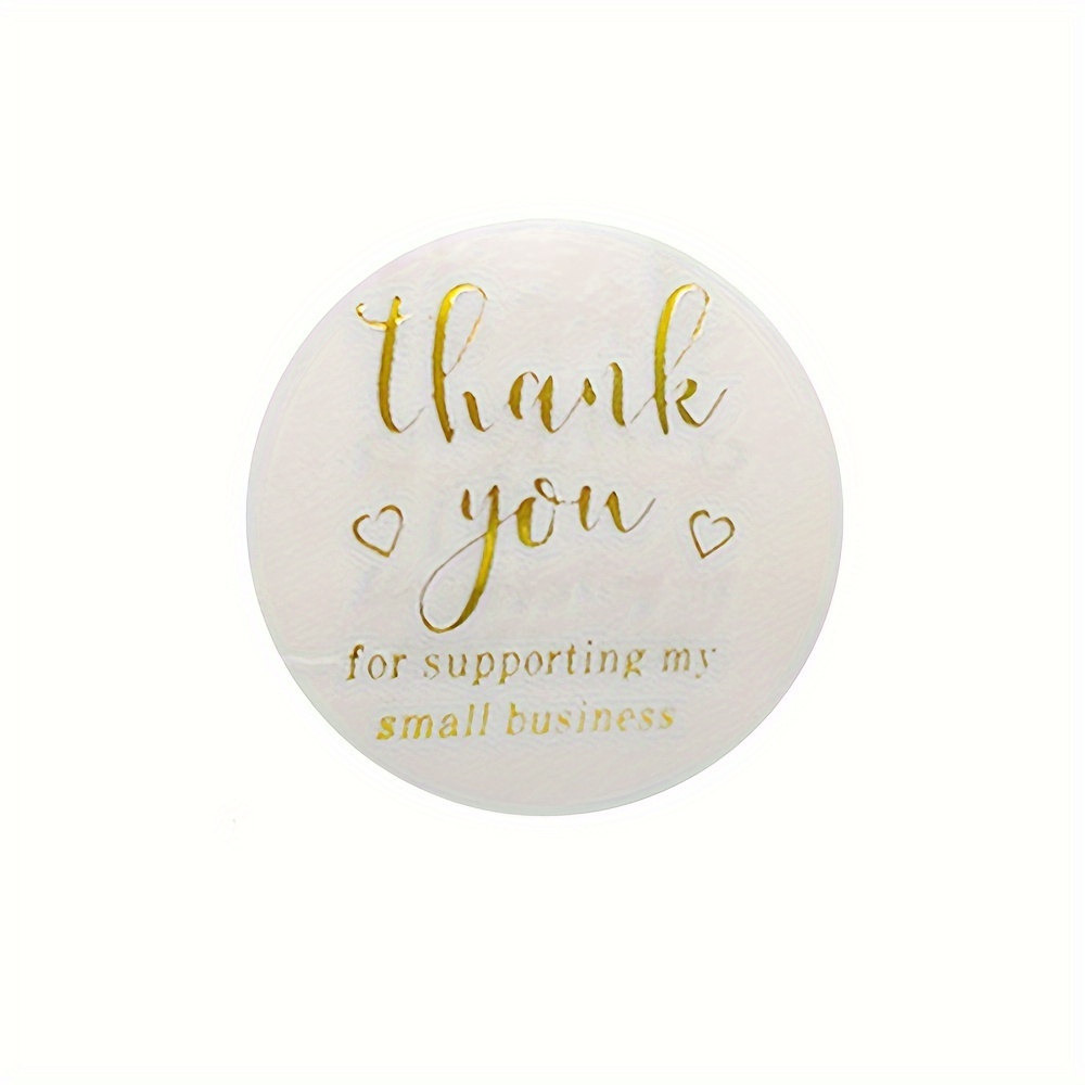 Transparent Foil Stamping Sticker Thank You For Supporting - Temu