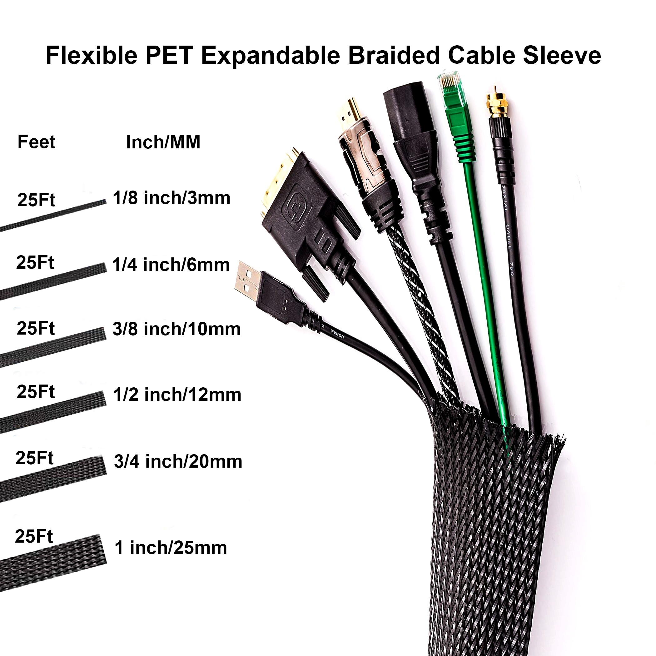 Pet Expandable Braided Cable Sleeve Wire Loom Wire Braid - Temu United  Kingdom