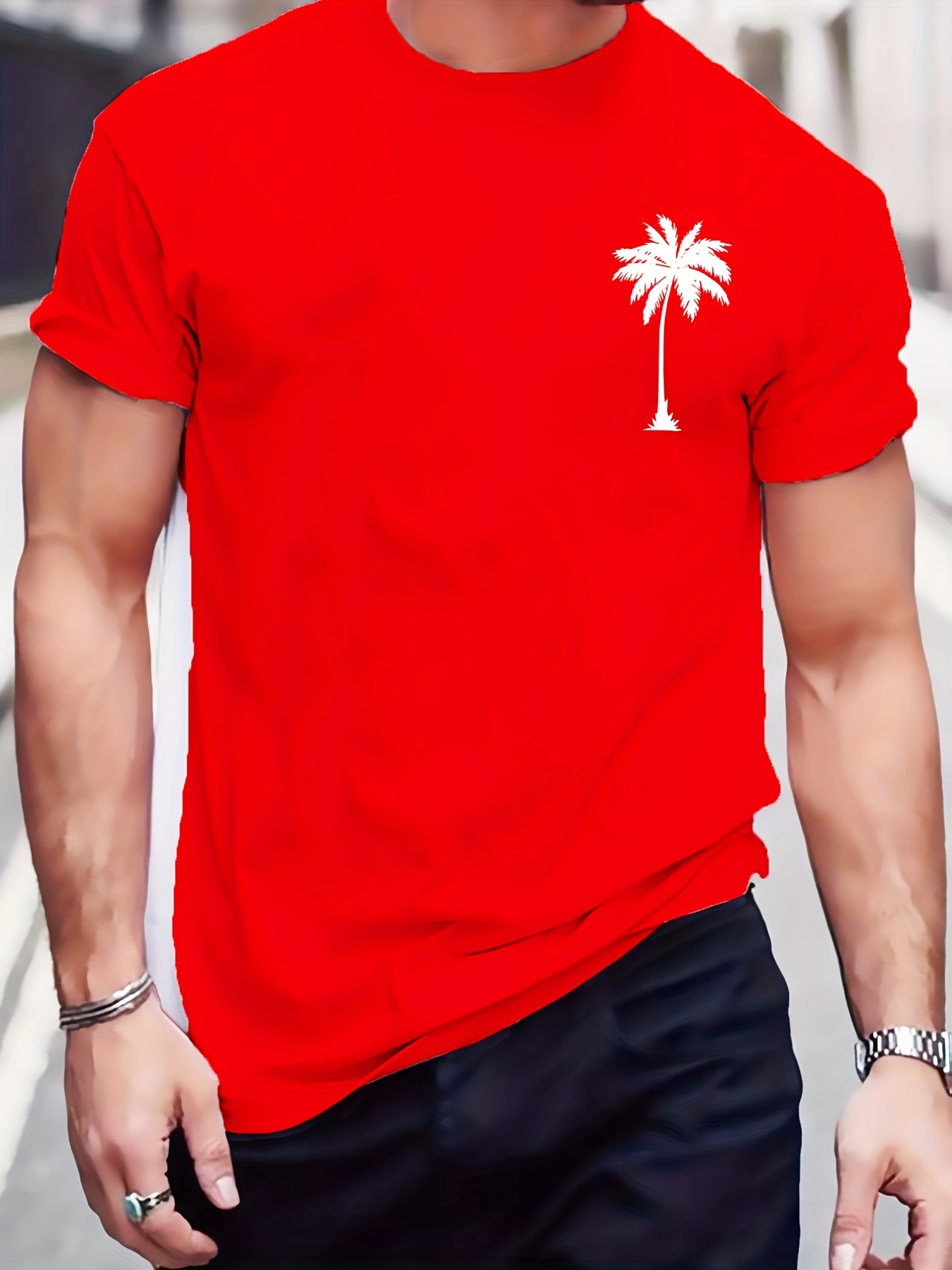 Camiseta Informal Manga Larga Estampado California Hombre - Temu