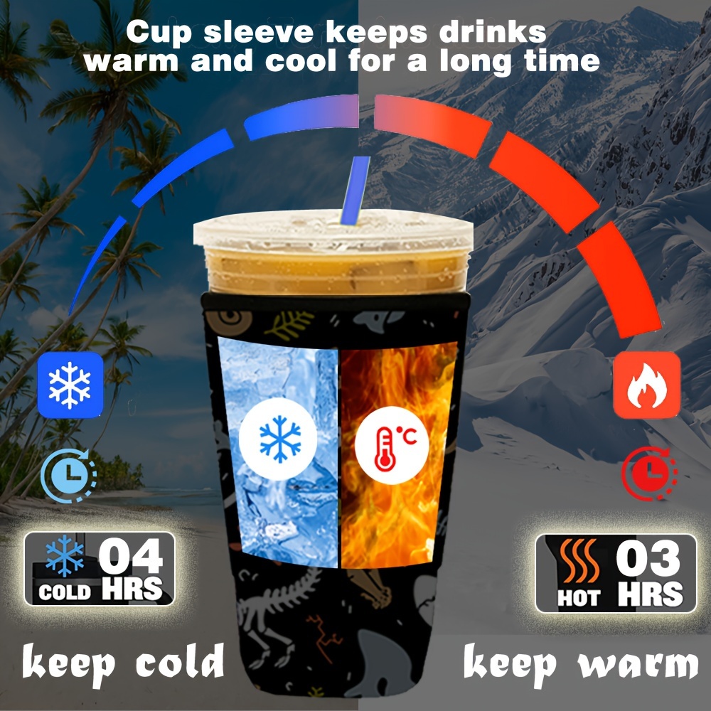 LOVAC 3 pack reusable iced coffee sleeves - lovac insulator sleeve