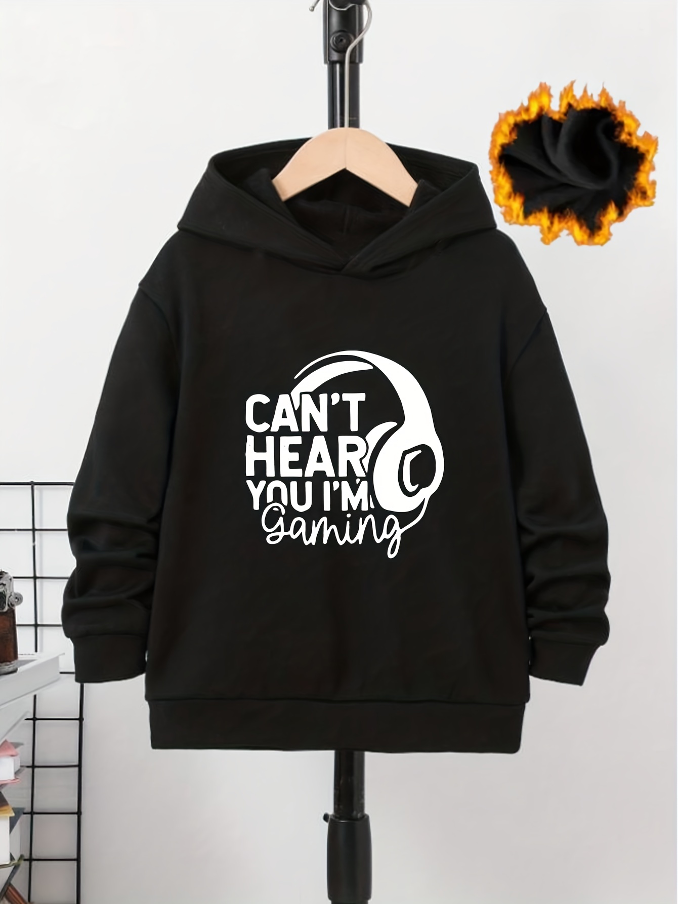 t Hear m Gaming Letter Print Boys Casual Pullover Long Temu