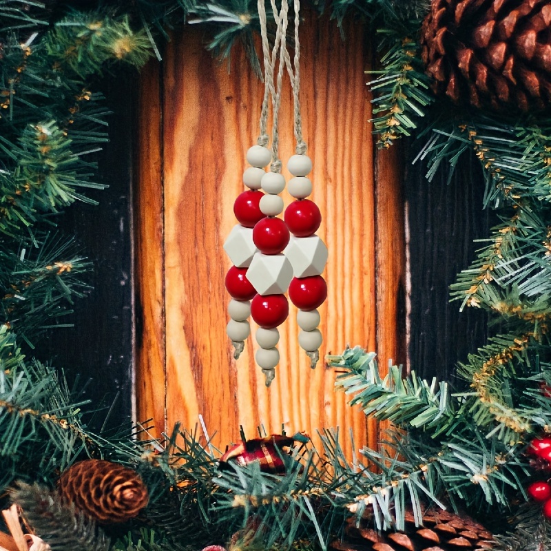 Wood Bead Garland, Christmas Tree Ornaments, Boho Home Decor -  Canada