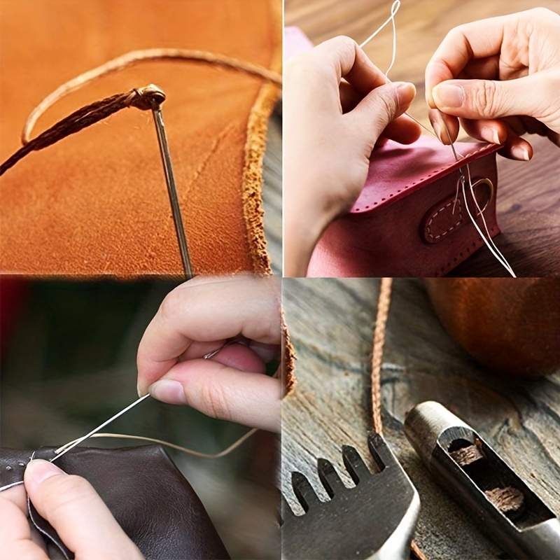 Colorido hilo encerado para coser cuero de 284 yardas, práctico hilo de  costura largo para manualidades de cuero, encuadernación, reparación de  zapatos, proyectos de cuero