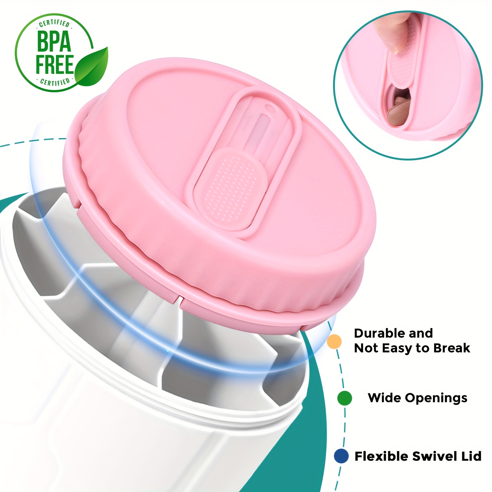 Supplement Bottle Organizer with 7 Compartments
