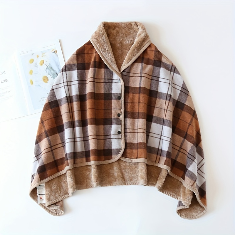 Multifunctional Shawl Blanket Double Layer Thick Plaid - Temu