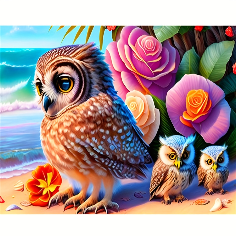 1pc Painting By Numbers For Adults Beginner Kits Birds And Flowers Picture  With Numbers For Home Artwork 40x50cm/16x20inch Without Frame