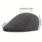1pc mens newsboy hats classic herringbone tweed blend flat cap ivy cabbie driving hat ideal choice for gifts