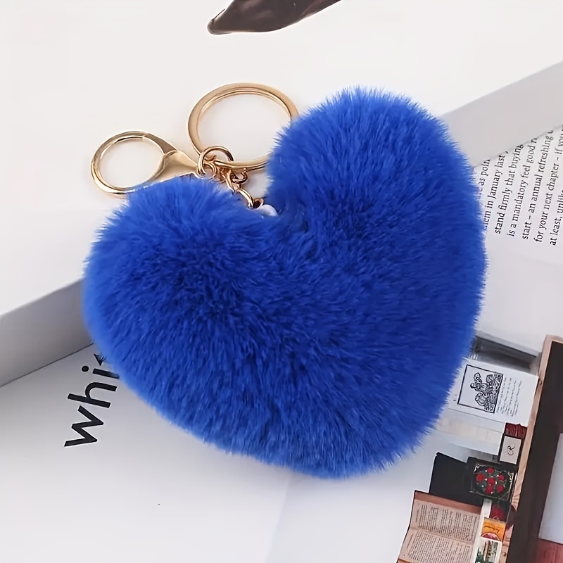 Solid Pom Pom Keychain Fluffy Key Chain Ring Purse Bag Backpack Charm  Earbud Case Cover Accessories Women Girls Gift - Jewelry & Accessories -  Temu