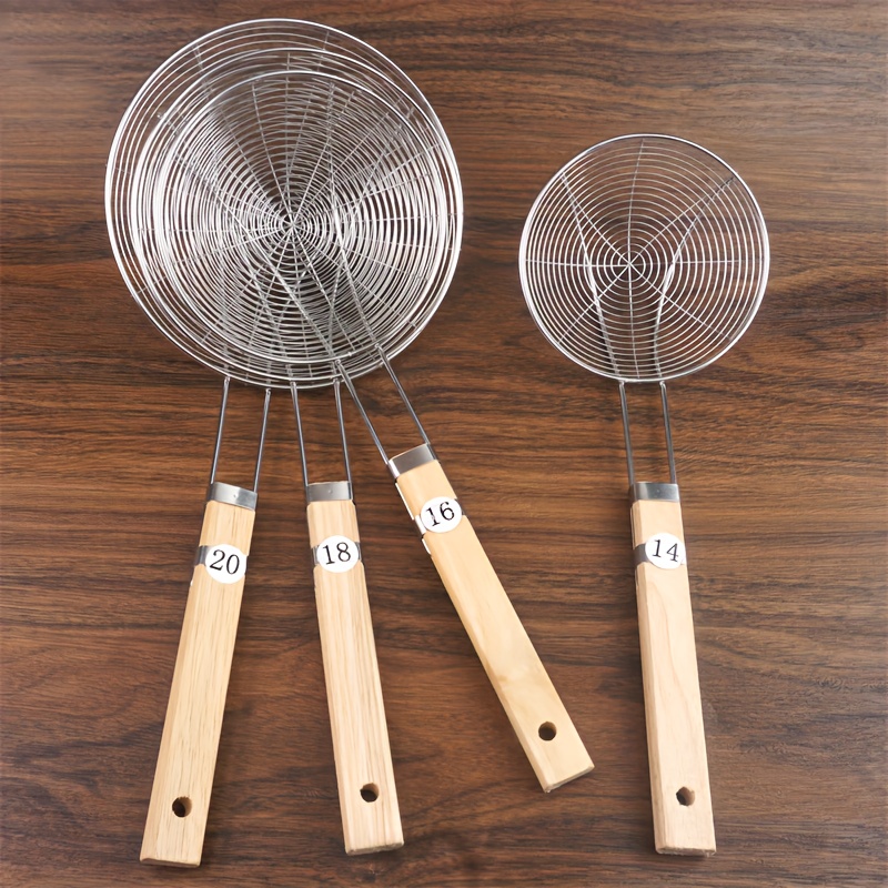 1pc Strainer Ladle Stainless Steel Wire Skimmer Spoon With - Temu