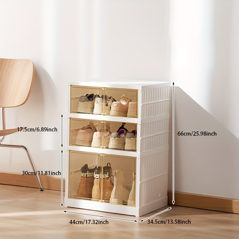 Magnetic Shoe Cabinet Clear Drawer Type Sneaker - Temu