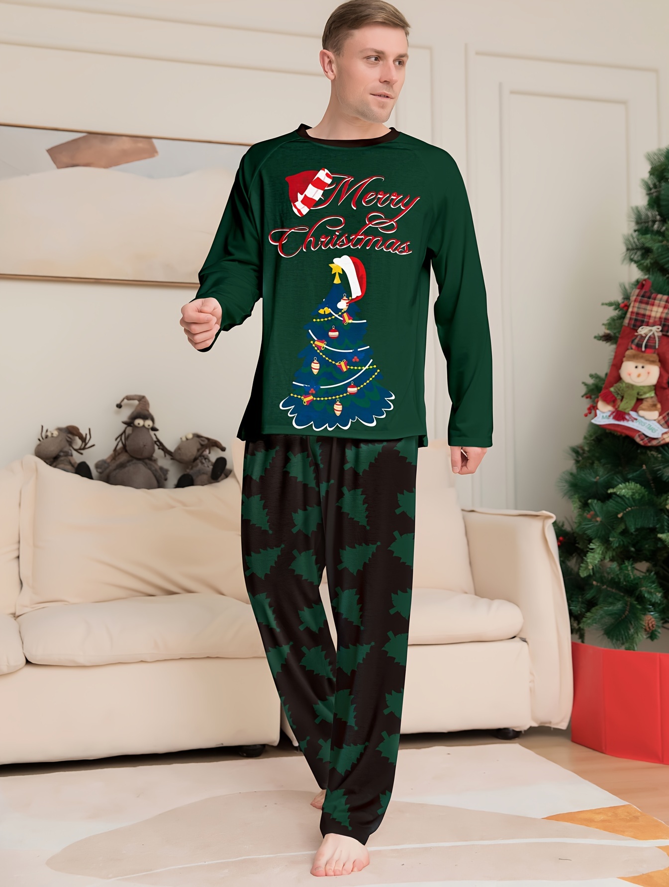  Pijamas de la familia de Navidad conjuntos de conjuntos de  trajes de ELF Tee y parte inferior de rayas PJ para las mujeres hombres  niños bebé pijamas : Ropa, Zapatos y