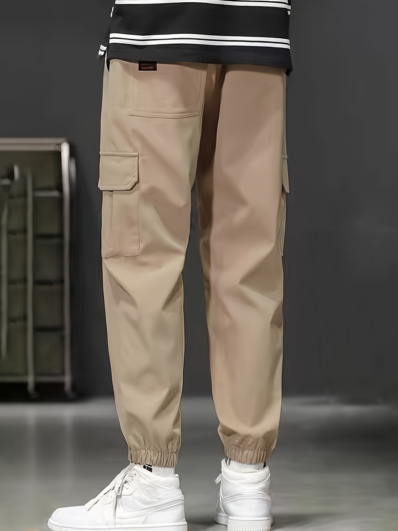 Pantalones Estilo Cargo Bolsillos Tapa Diseño Clásico - Temu Chile