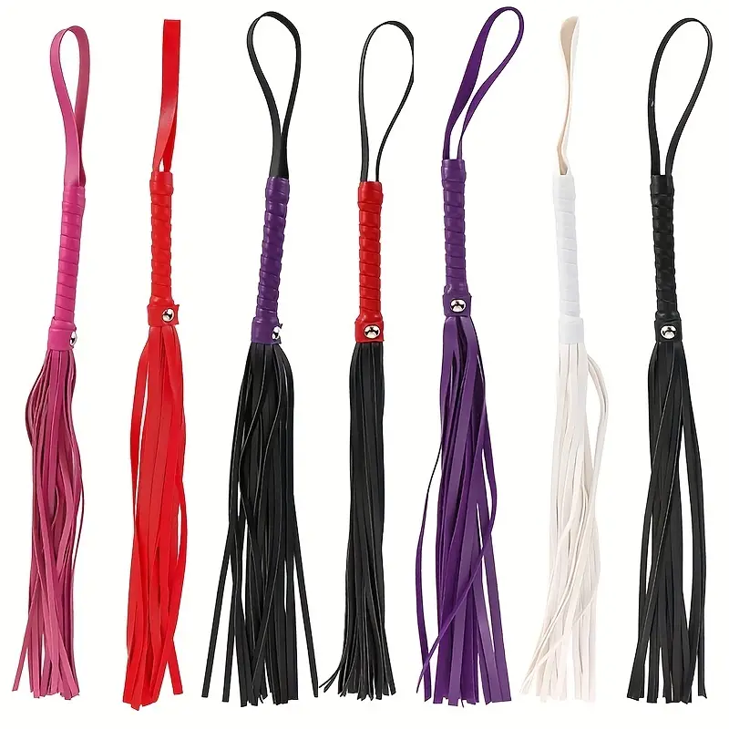 Leather Binding Striped Couples Adults Whips - Temu