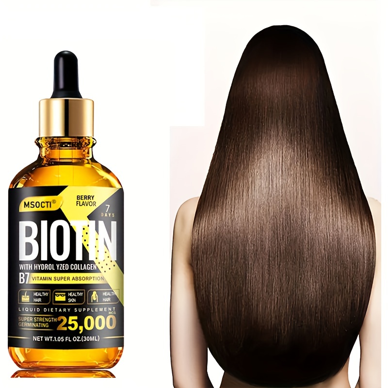Biotin & Collagen Hair Essential Oil - 100% Pure Liquid Vitamin For Healthy  Hair Care And - Suitable For Men And Women - Temu New Zealand