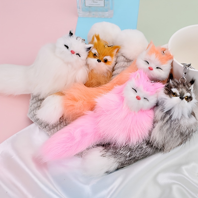 Plush Little Fox Keychain for Creative Gift Giving