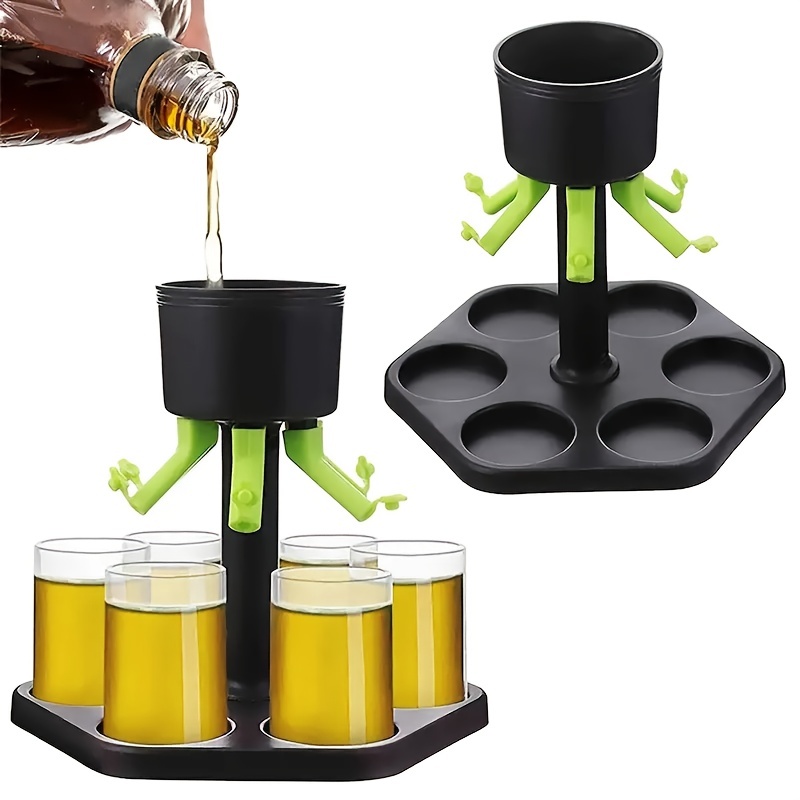 Distributeur de boissons pour jus ou spiritueux avec 6 verres à shot - Distributeur  pour Cider Whiskey Cocktail, Distributeurs de vin pour fêtes et festivals  (2022 nouveau) : : Cuisine et Maison