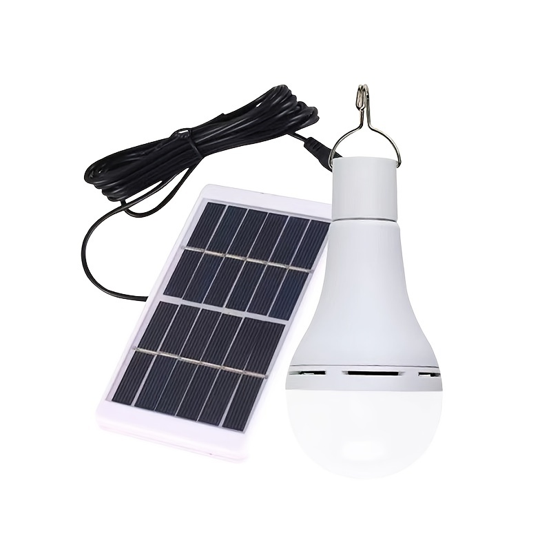 Acheter Lampe solaire LED blanche pour Camping, 5V, avec panneau solaire,  ampoule suspendue, marche/arrêt, pour jardin extérieur, Camping, tente,  pêche
